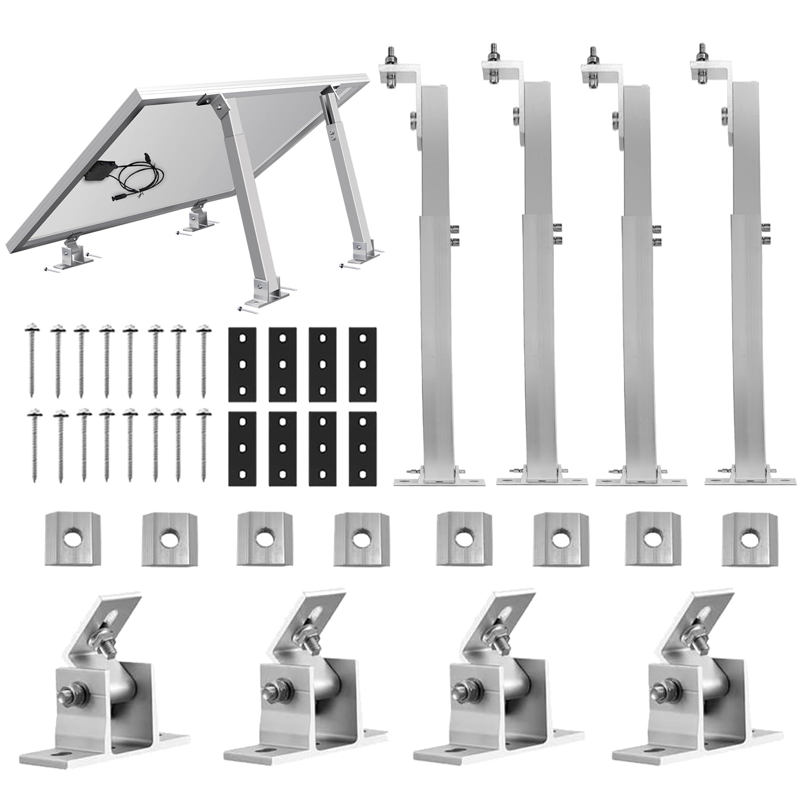 KCUT front view of full mounting kit showing included parts and easy setup benefit
