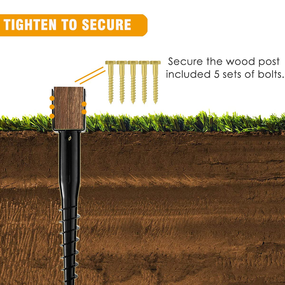 Kdgarden anchor used to mount a mailbox showing quick install and minimal ground disturbance