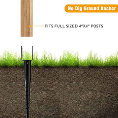 Kdgarden installation using rebar lever for easy screw-in and faster setup