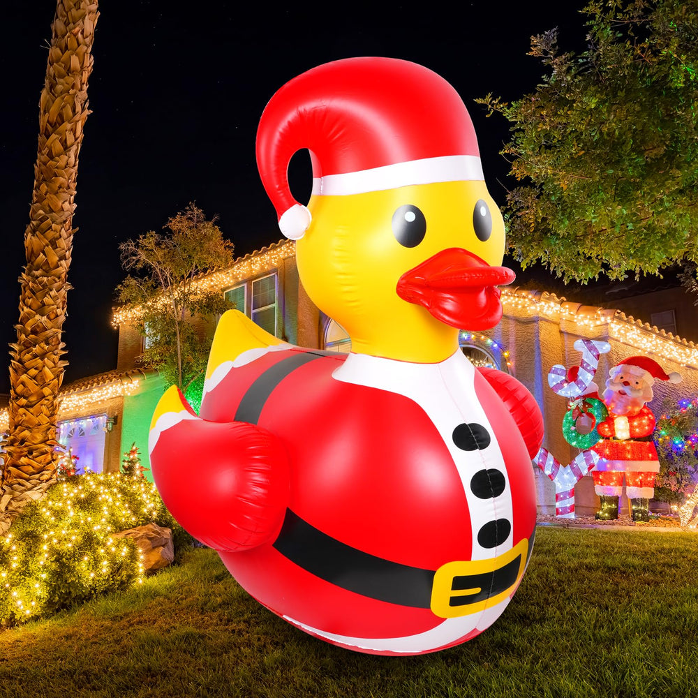 KEASKELL front view of snowman duck showing festive curb appeal