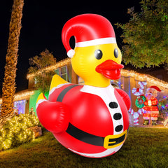 KEASKELL front view of snowman duck showing festive curb appeal