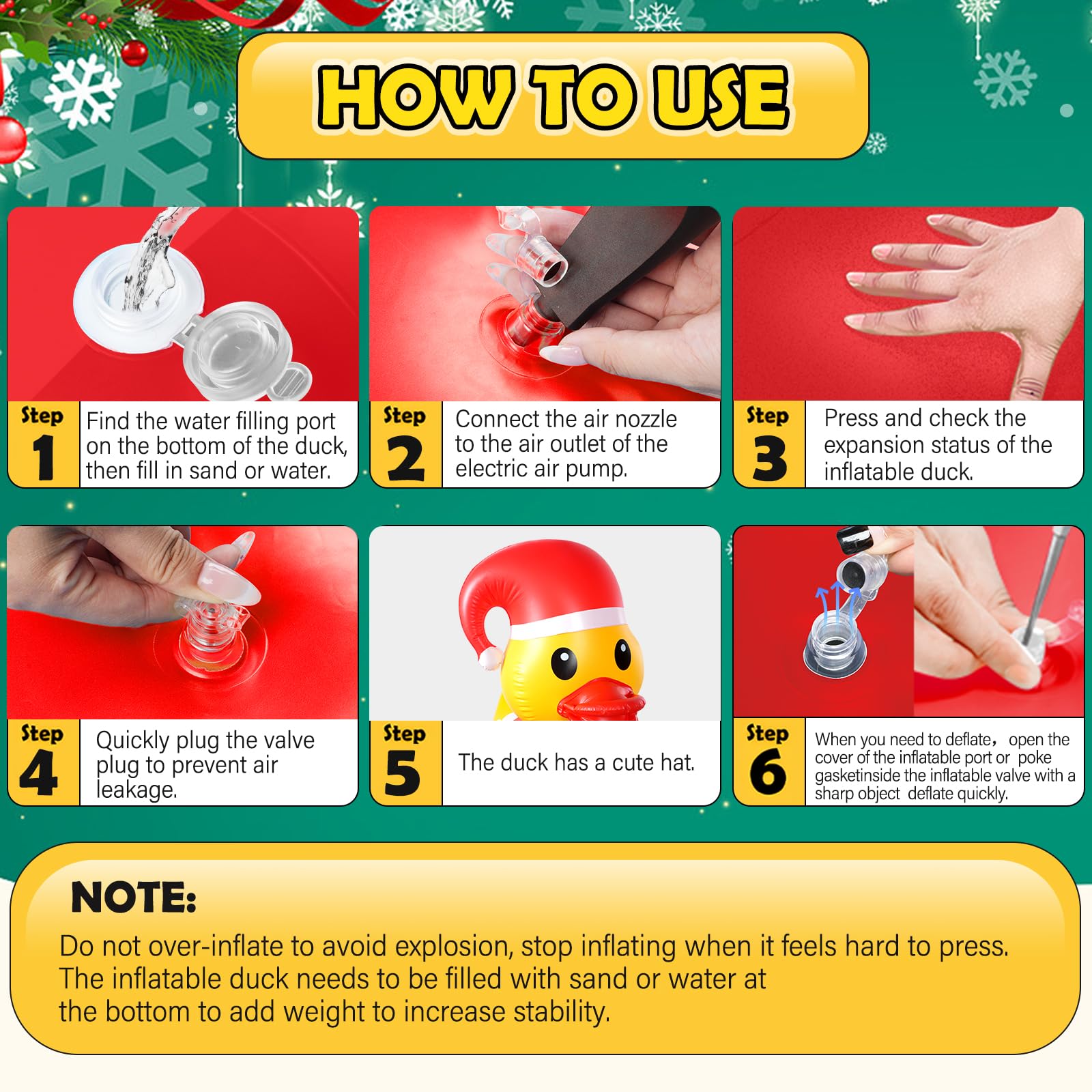 KEASKELL inflatable duck on lawn creating cheerful holiday atmosphere
