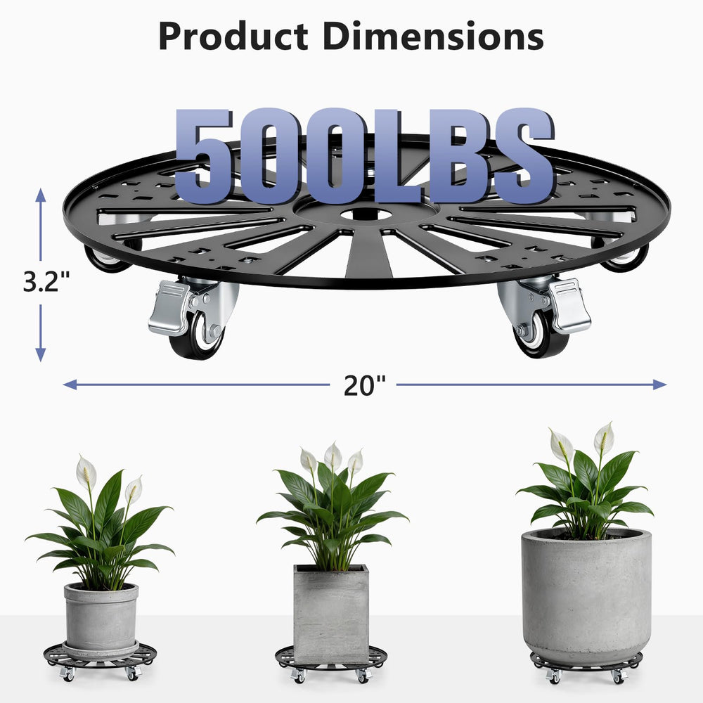 KEDSUM three locking wheels engaged to secure planter and prevent unwanted rolling
