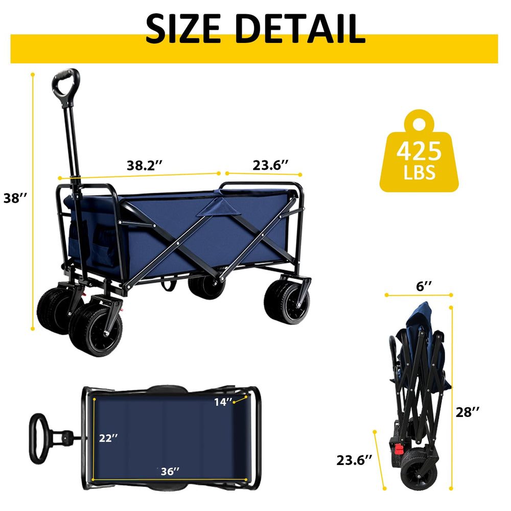 KEDY wagon folded compact for easy storage and travel convenience