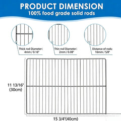 KEESHA close-up of 304 stainless rods highlighting durable rust-resistant finish