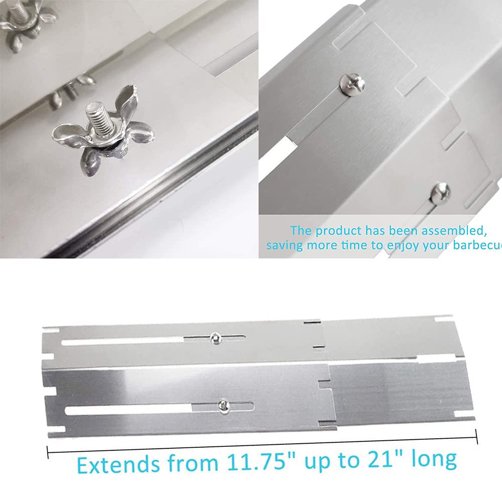 KEESHA heat plates catching drips to reduce flare-ups while grilling