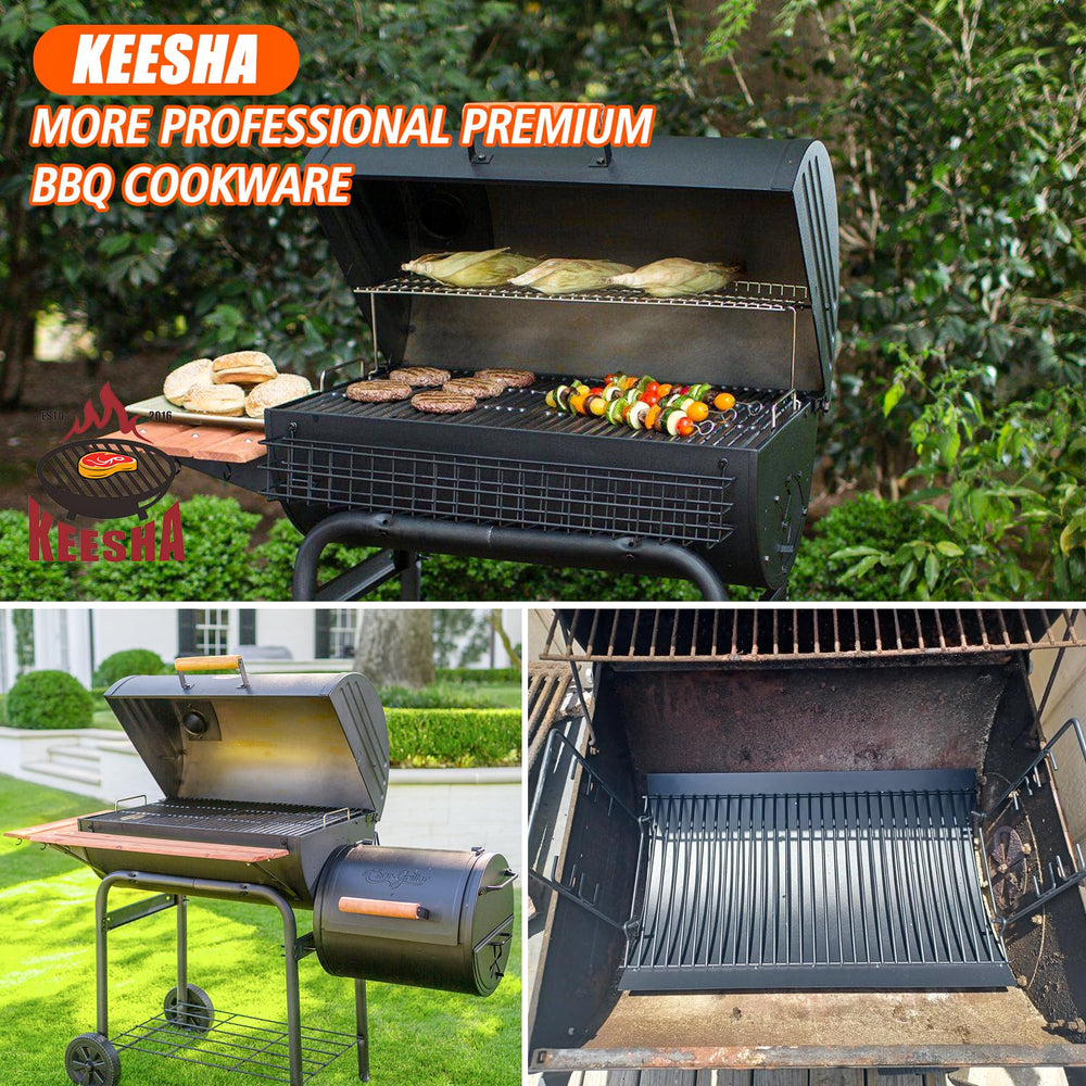 KEESHA lifestyle shot of backyard grill using replacement broiler