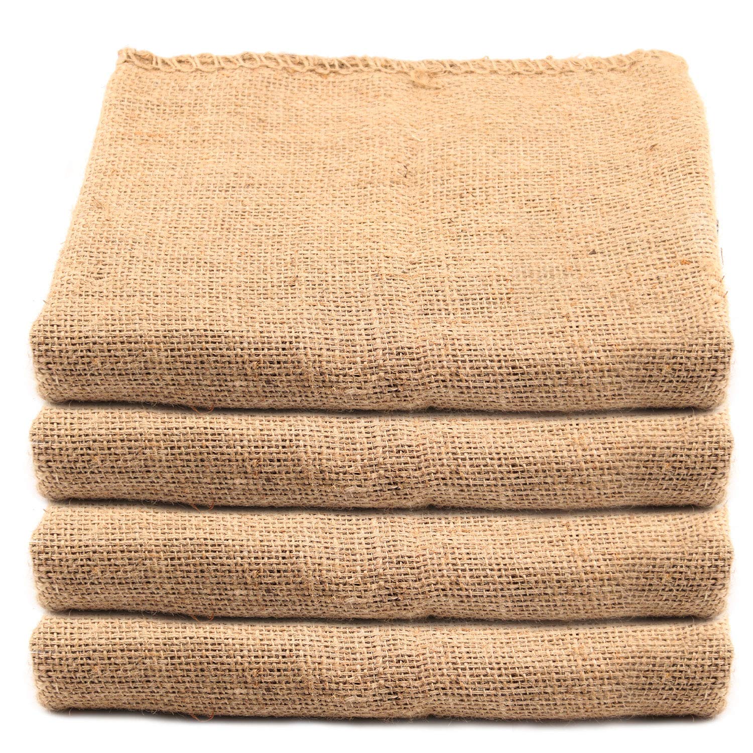 KEILEOHO front view showing full 40x24 inch burlap sack offering durable storage