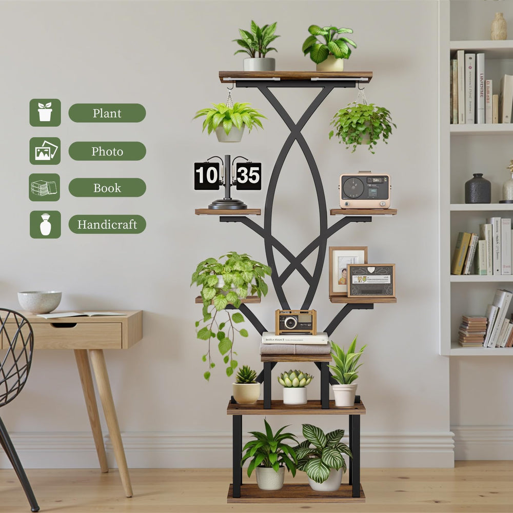KELHOMECL two hooks holding hanging planter, expands planting options neatly