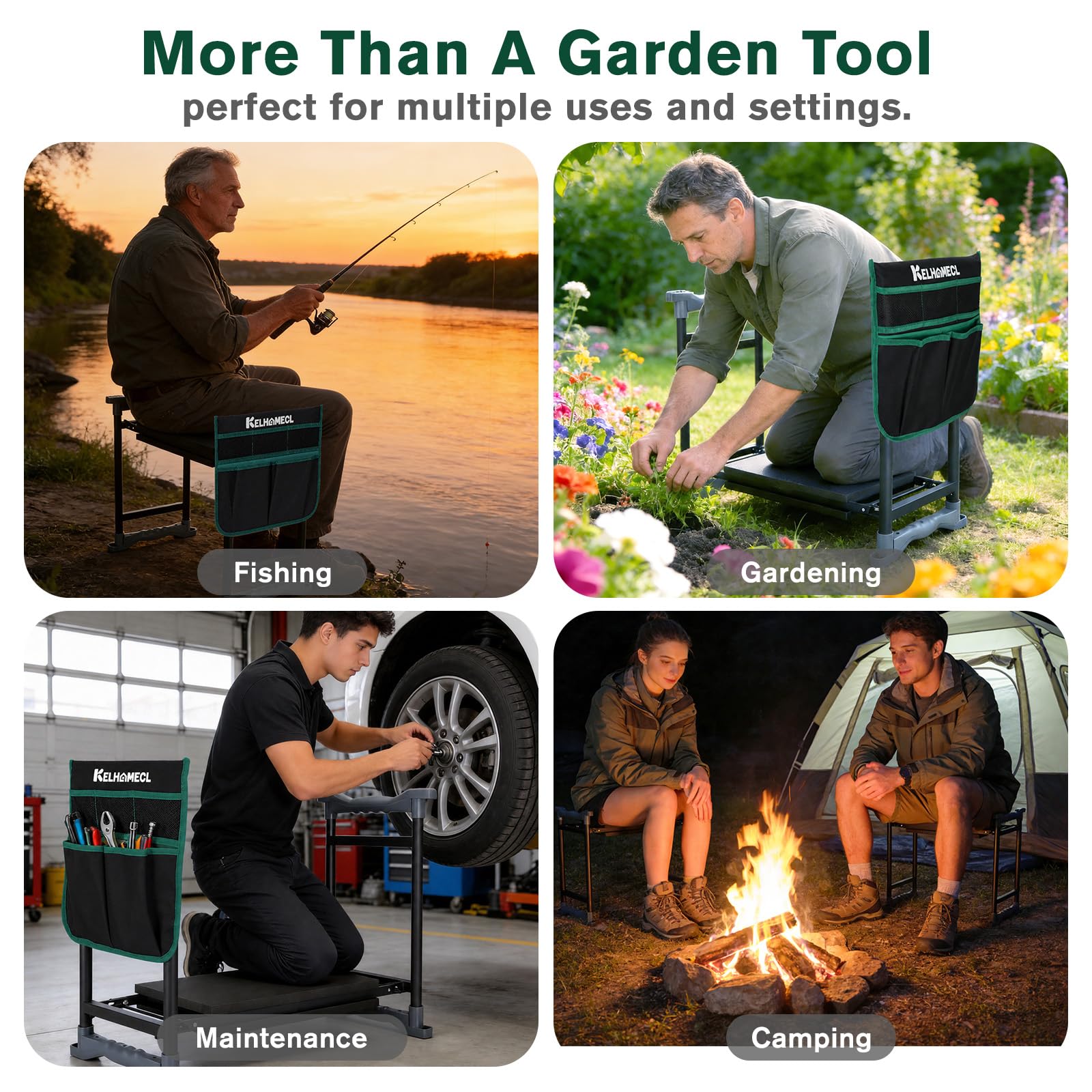 KELHOMECL non-slip rubber feet on wet grass providing traction and stable performance