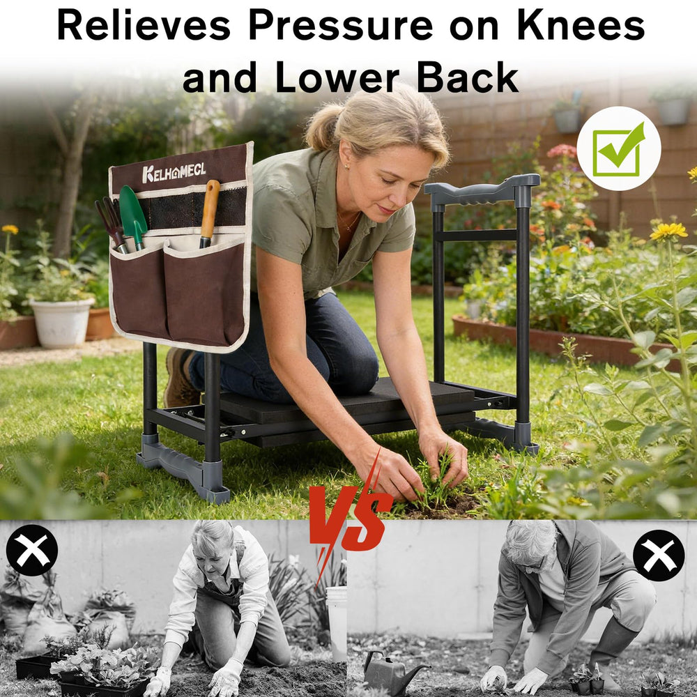 KELHOMECL bench in seat mode with handles aiding safe standing