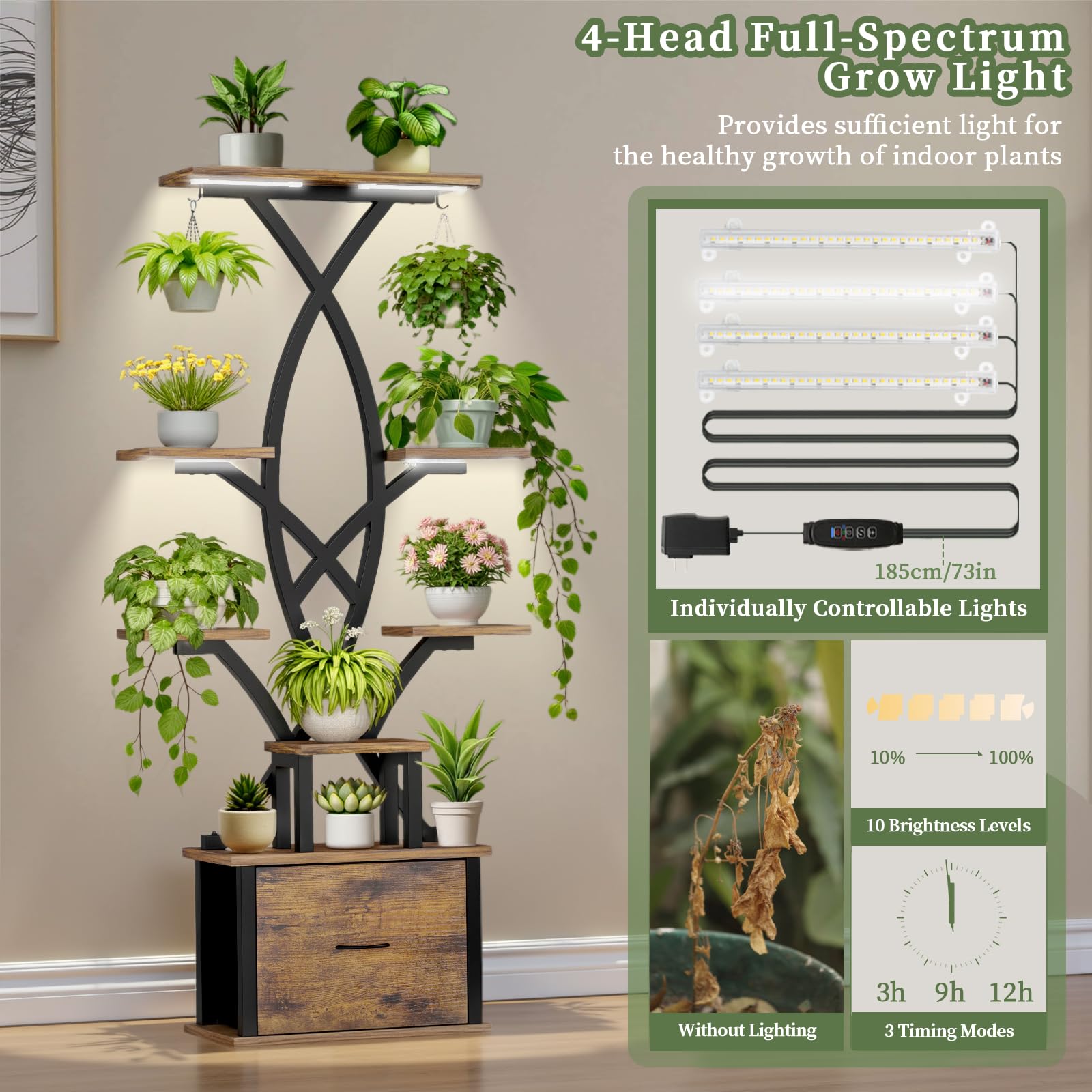 KELHOMECL side view placed in corner, maximizing vertical display in small rooms