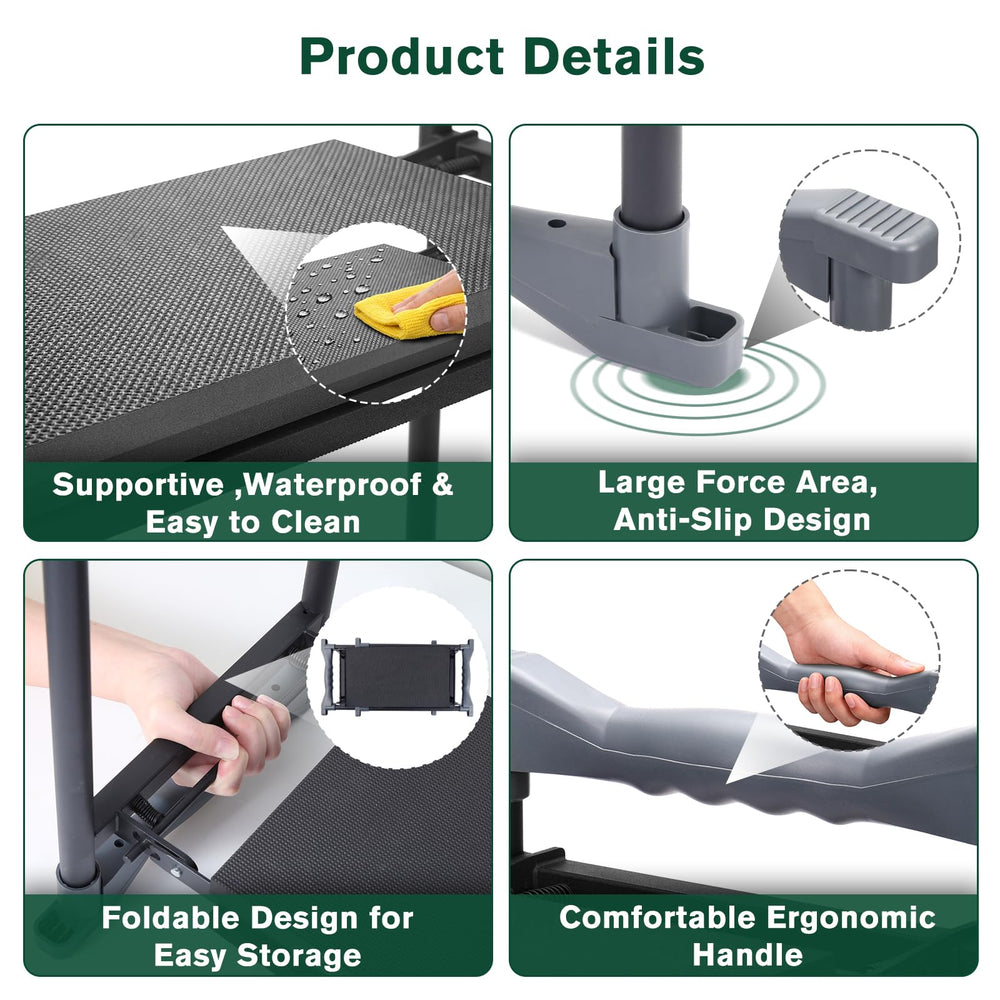 KELHOMECL side view highlighting sturdy frame and ergonomic handles for safer standing