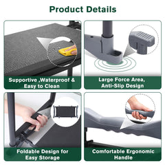 KELHOMECL side view highlighting sturdy frame and ergonomic handles for safer standing
