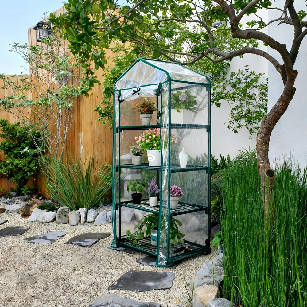 Kelived overwintering potted plants shows sheltering tender plants from frost