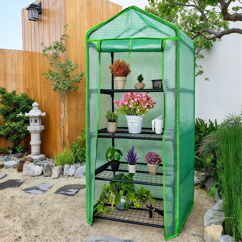 Kelived top shelf filled with seedlings highlighting light transmission benefit