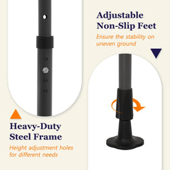 KELIXU telescoping support poles demonstrating wall-safe, no-drill install
