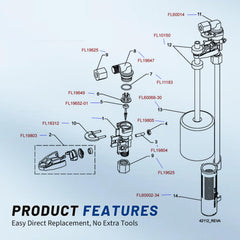 kelmado float installed in brine tank demonstrating overflow prevention benefit