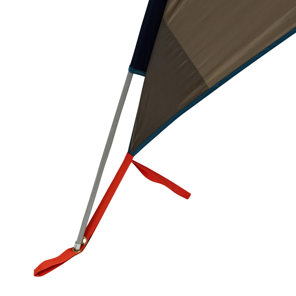 Kelty Sunshade fabric seam detail showing durable stitching and long-lasting use benefit