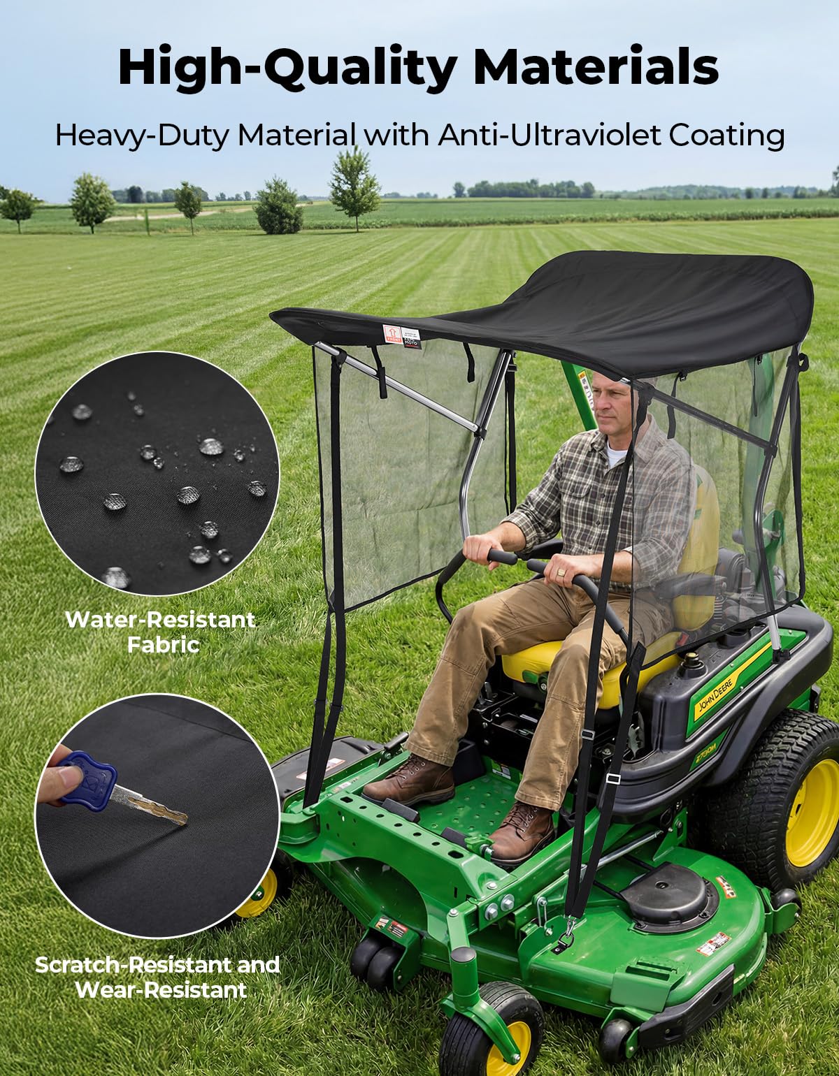 KEMIMOTO side sunshade angle demonstrating reduced glare benefit