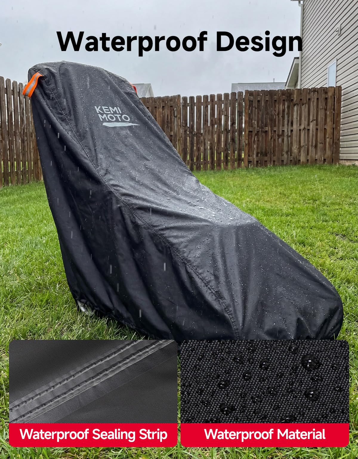 KEMIMOTO 600D fabric close-up showing durable weather resistance