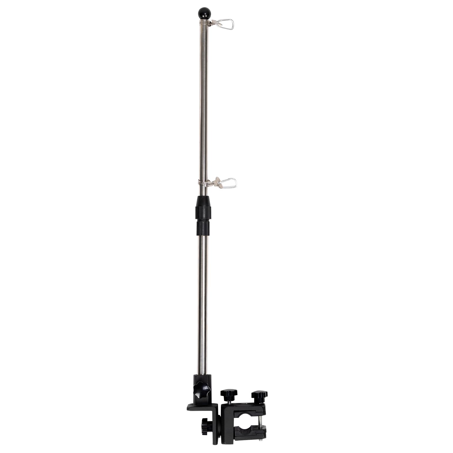 KEMIMOTO front view of stainless steel flag holder showing durable build and finish