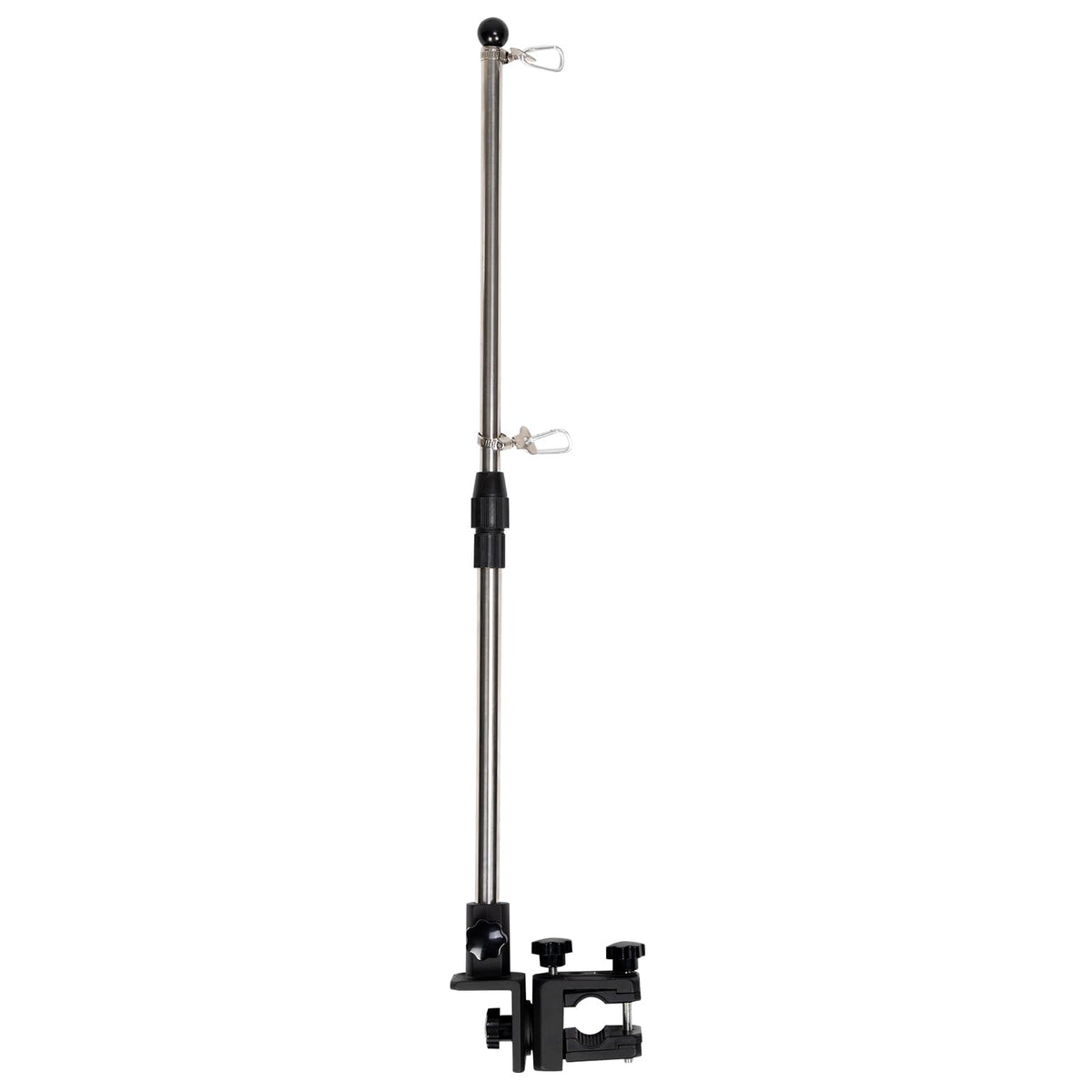 KEMIMOTO front view of stainless steel flag holder showing durable build and finish
