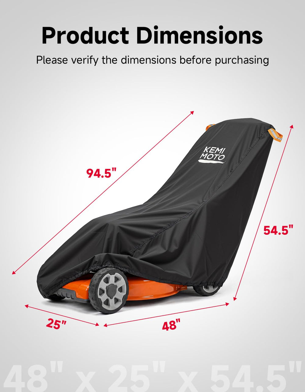 KEMIMOTO folded cover in storage bag saving garage space