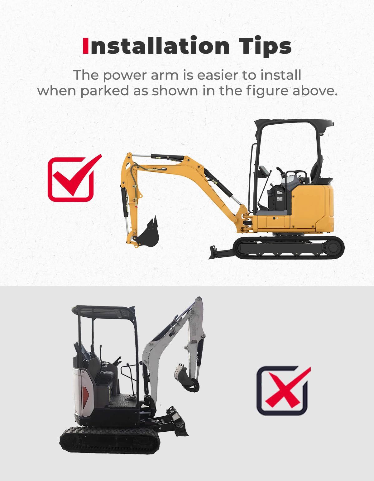 KEMIMOTO cover on excavator at worksite protecting machine outdoors