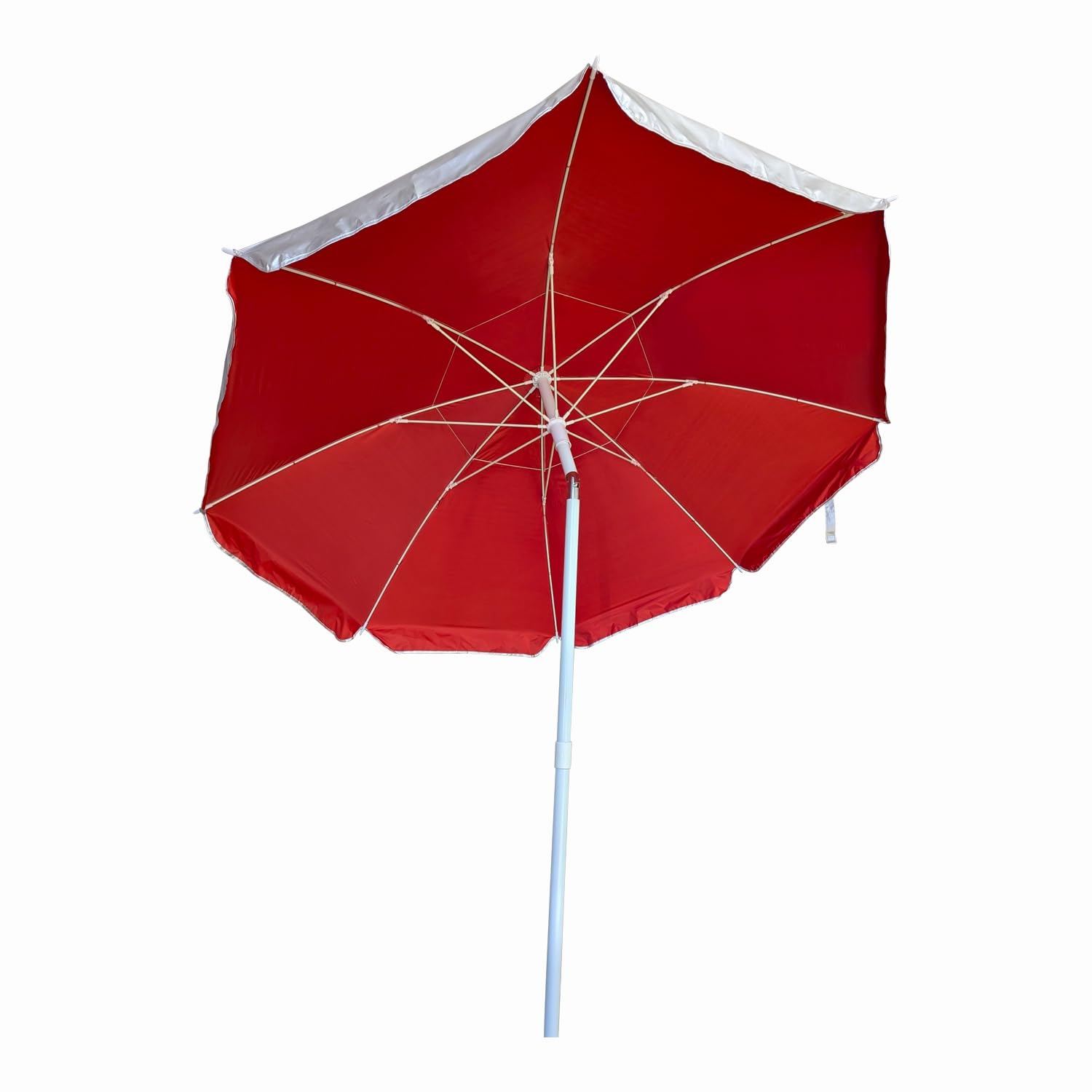 Kemp USA umbrella in beach setting showing professional, portable shade solution