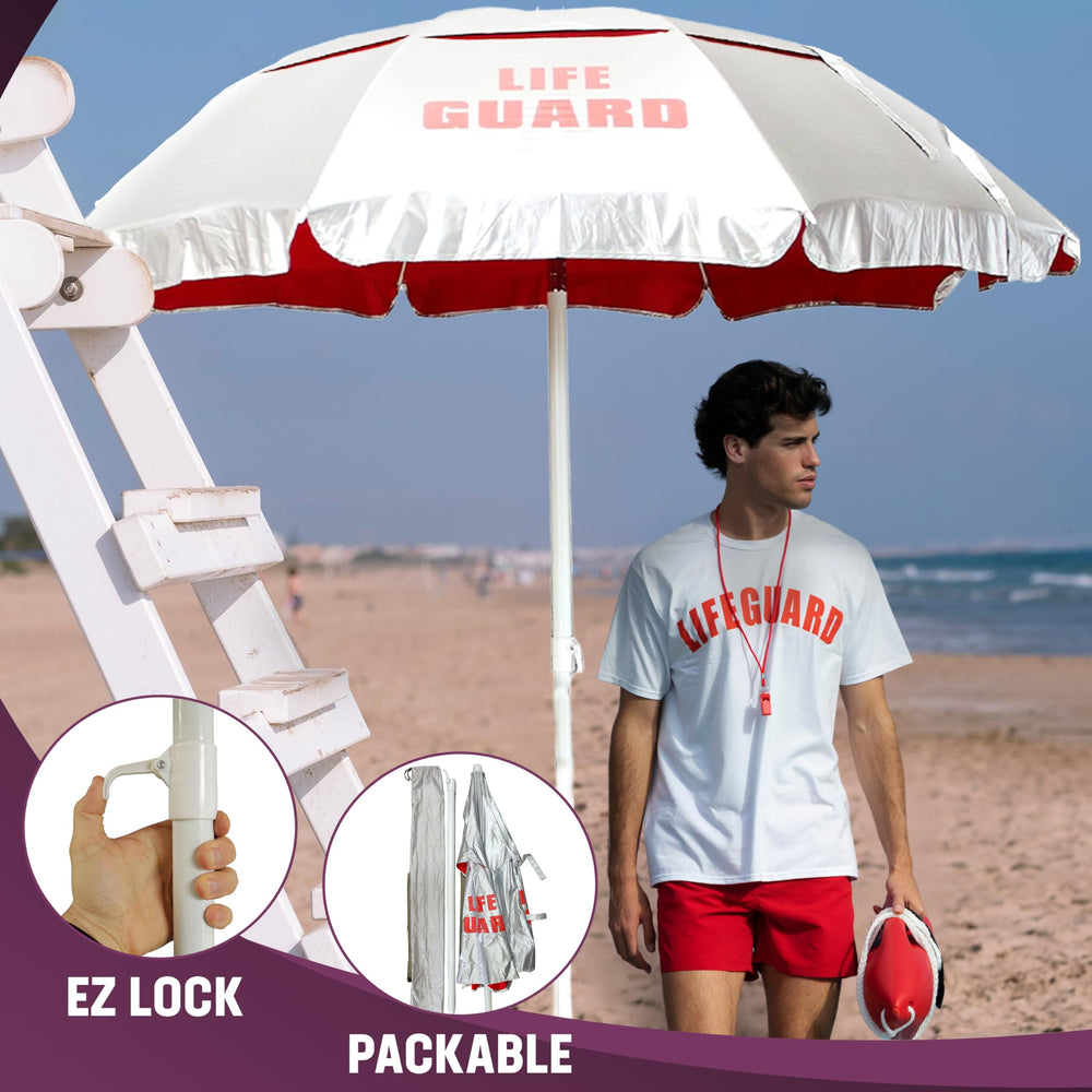 Kemp USA solar panel detail on umbrella providing supplemental accessory power