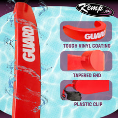 Kemp USA clear white Guard logo detail for instant lifeguard recognition