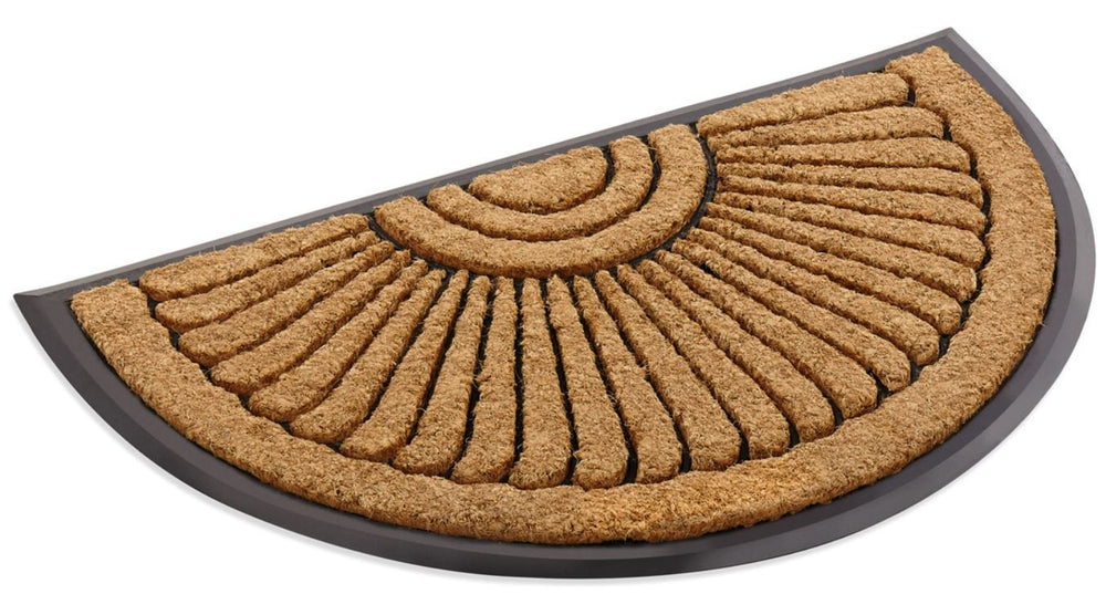 Kempf front view half-round doormat showing neat welcome entry
