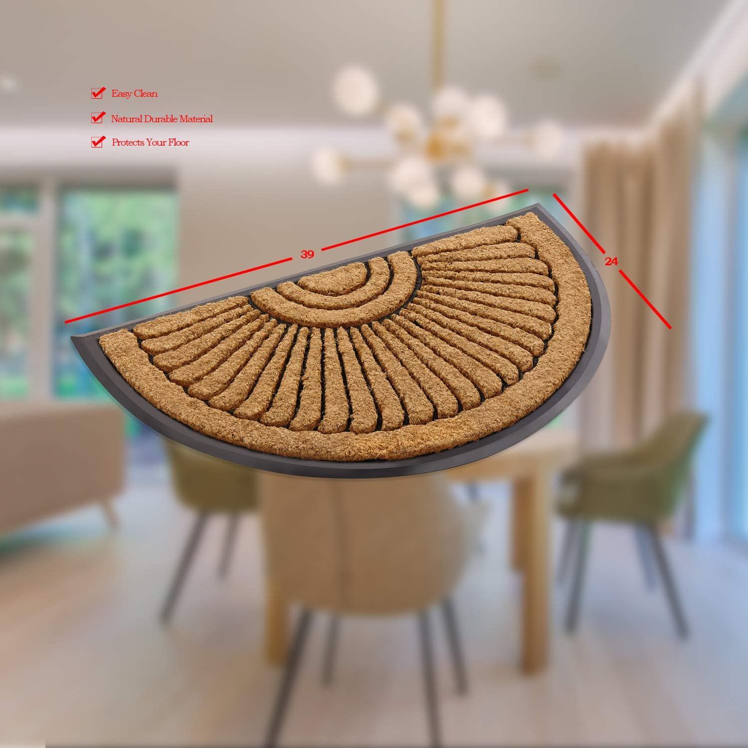 Kempf edge finish flush at threshold preventing curling and tripping