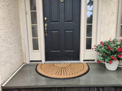Kempf mat in use on porch trapping dirt and protecting interior floors
