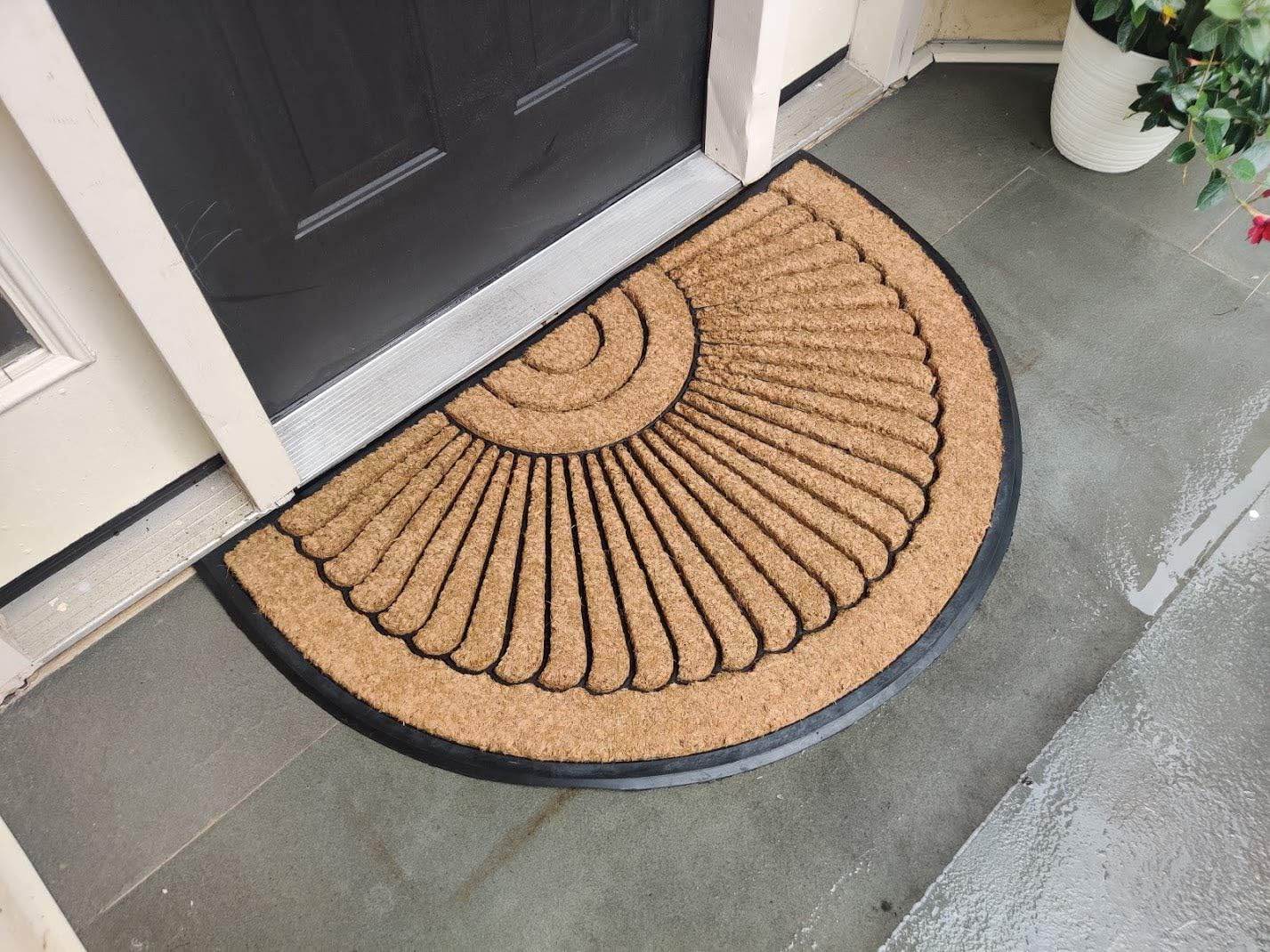 Kempf mat beside door showing 24x39 size for wider entrances