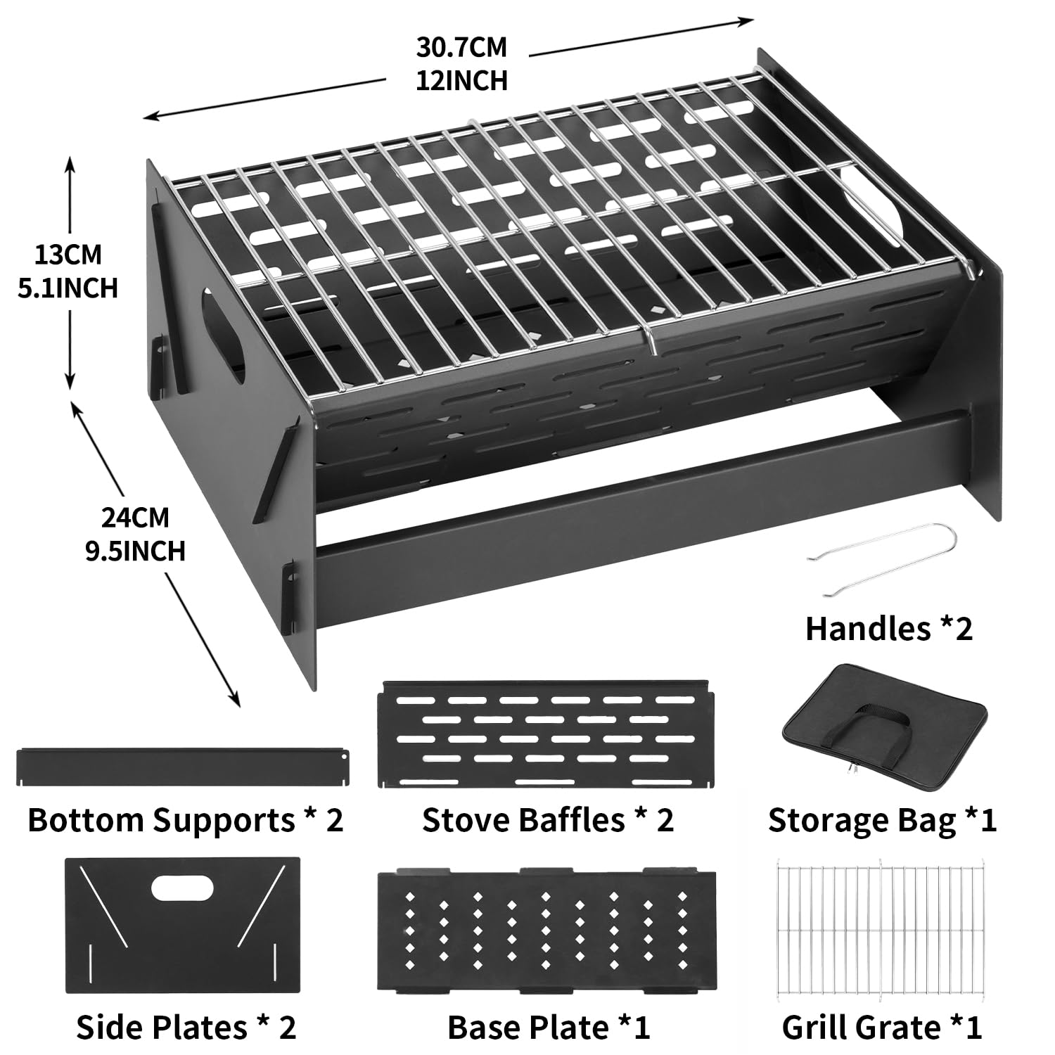 Kendane folded compact for transport and storage convenience