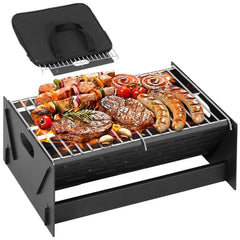 Kendane front view of assembled grill showing compact cooking surface benefit
