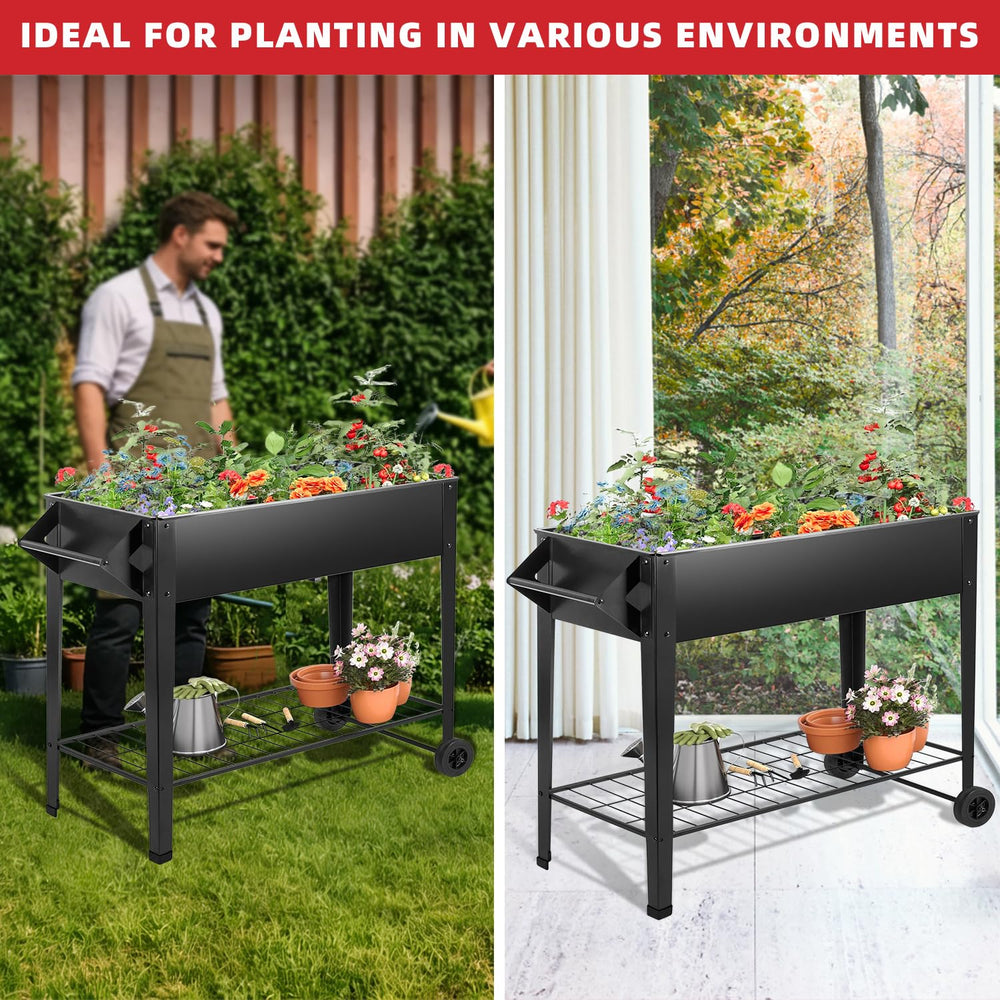 Kendane on a patio with potted plants showing decorative modern style and usable outdoor gardening