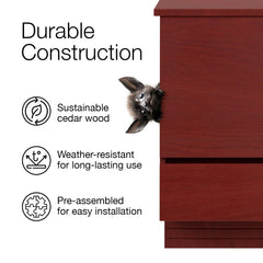 Kenley bat house scale with hand showing compact size and easy installation benefit