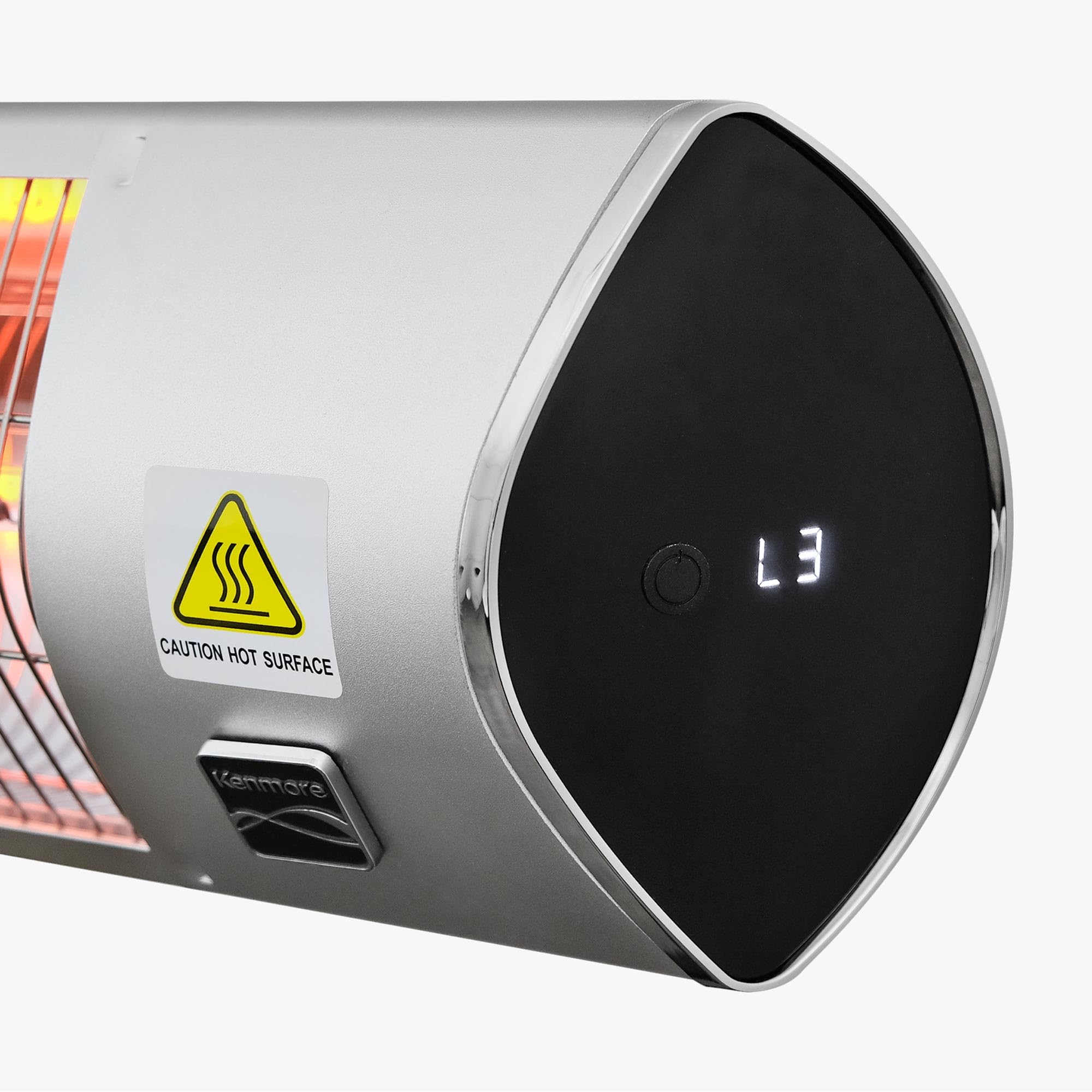 Kenmore ceiling-mounted under pergola providing directed heat while saving space