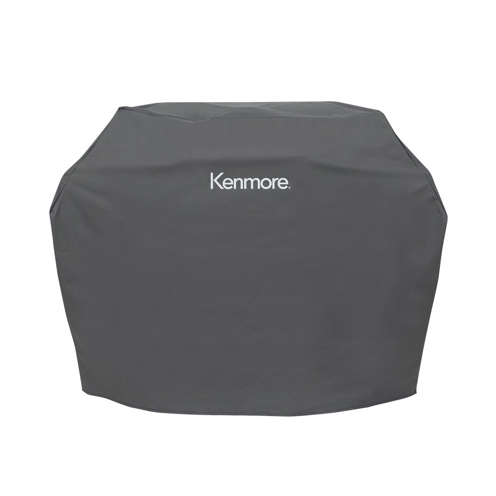 Kenmore front view of 56-inch grill cover showing full protection benefit