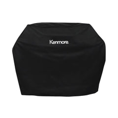Kenmore front view of 56-inch grill cover protecting grill from elements