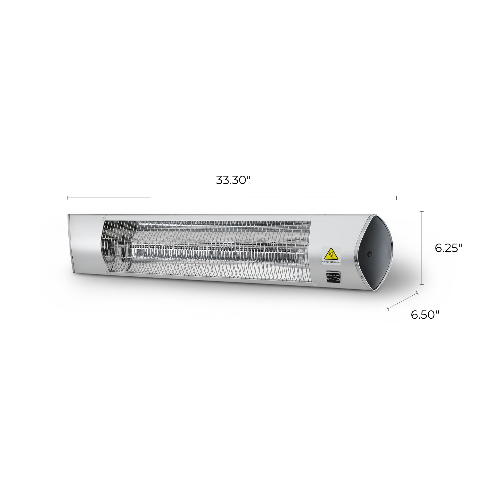 Kenmore IP55 weatherproof badge close-up showing outdoor durability benefit