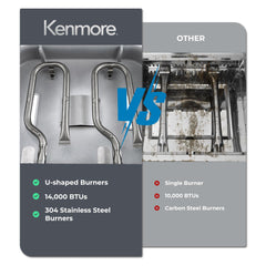 Kenmore side carry handle and locking latch for secure transport and easy lifting benefit
