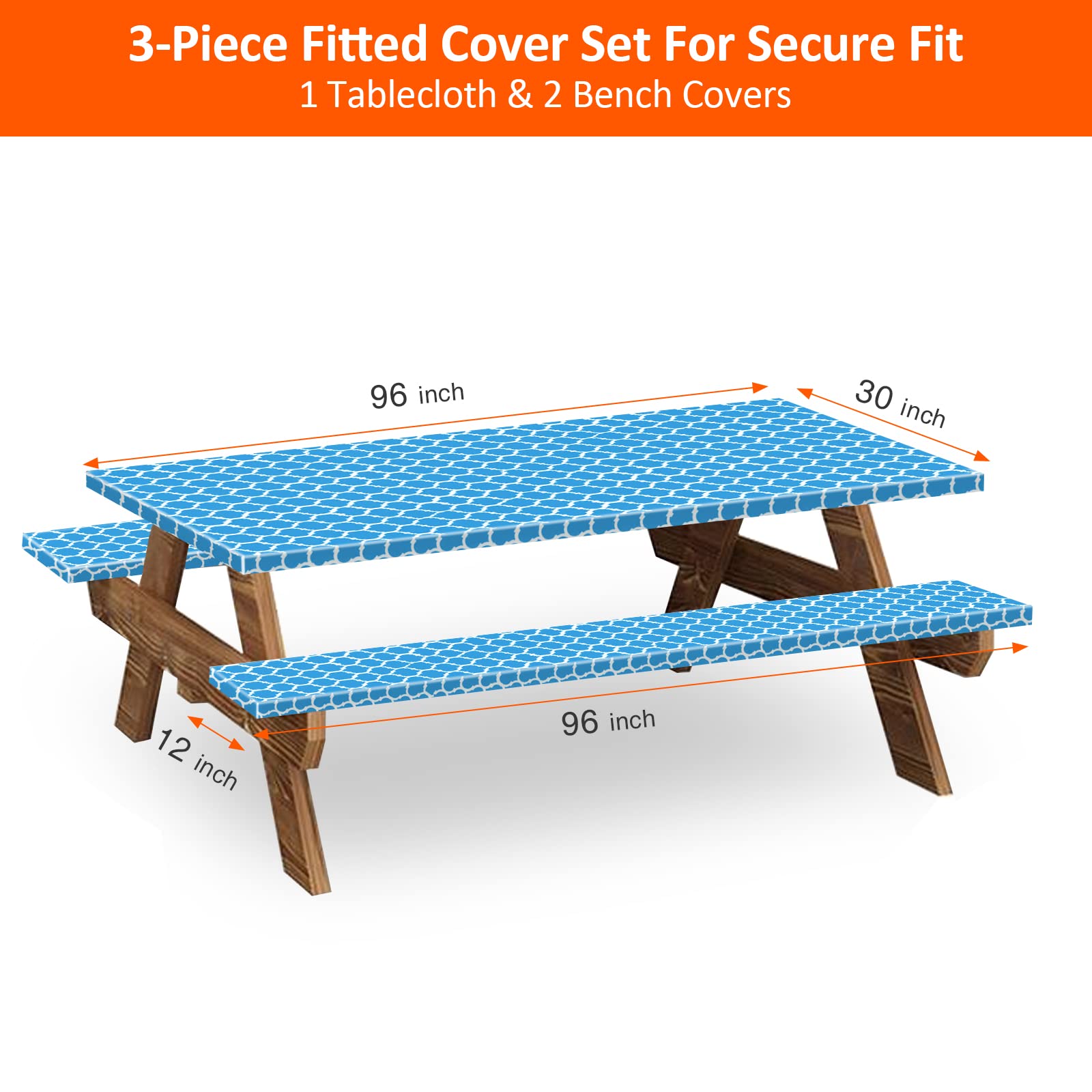 KENOBEE close-up of bench cover corner highlighting flannel backing for anti-slip benefit