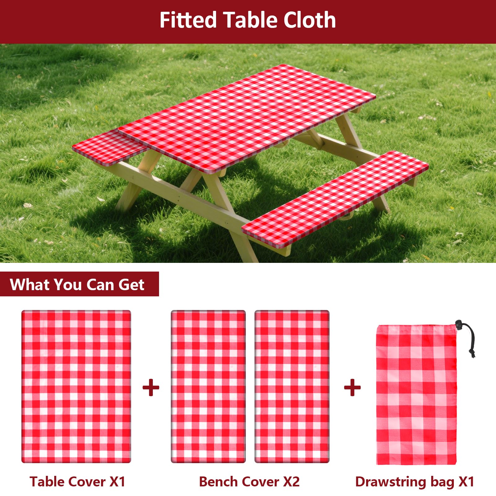 KENOBEE table cover in use at outdoor picnic showing clean surface and easy setup benefit