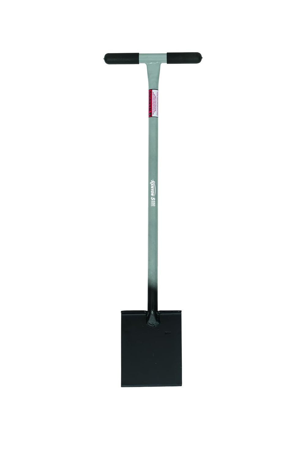 Kenyon S550 front view showing welded steel head and T-handle for durable trenching