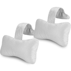 Keoltuo front view of both grey hot tub pillows showing a neutral design and comfort