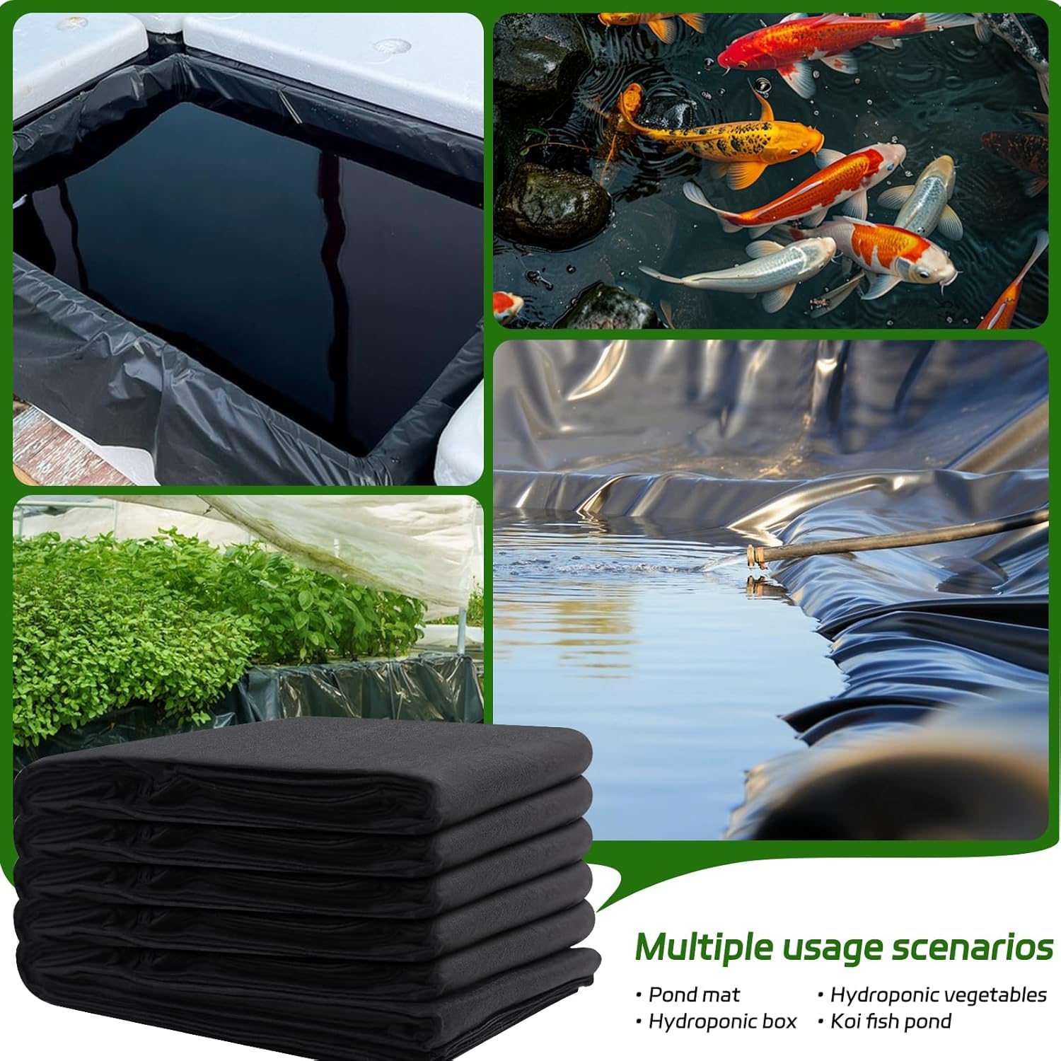 KEPYDRMTF underlayment installed in a garden waterfall setting to protect liner and support plants